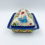 Butter Dish Deep: UNIKAT Summer Strawberries Design