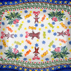 8” Rectangular Fala Baker.  Handmade in Poland.  UNIKAT Candyland