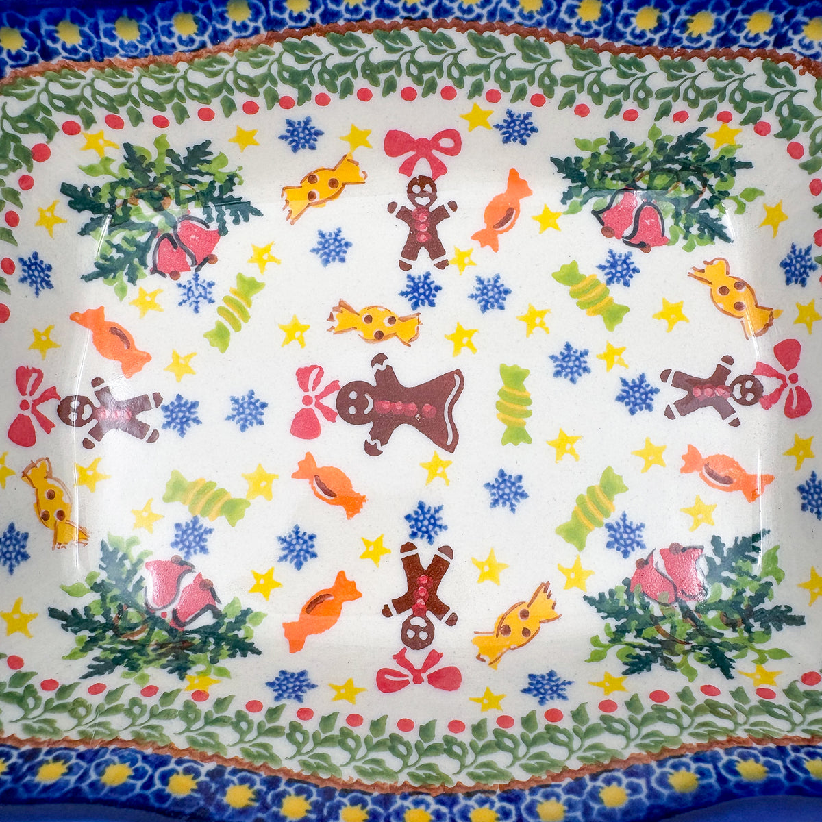 8” Rectangular Fala Baker.  Handmade in Poland.  UNIKAT Candyland