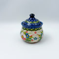 Sugar Bowl Iza. Handmade in Poland UNIKAT Pink Ruffle