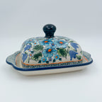 8 oz Polish Pottery Butter Dish is made by talented artisans from Poland. UNIKAT.  Zaklady Ceramiczne Company