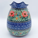 67 oz. Pitcher.  Hand painted Polish pottery stoneware.  UNIKAT Red Poppies