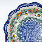 Close-up top-down view of dotted center medallion on Cottage Garden Kora bowl