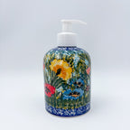 5" Soap Dispenser 10 oz.  Handmade Polish pottery.  UNIKAT Lucky Ladybug Design