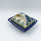 Butter Dish Deep: Hand crafted Polish pottery stoneware: UNIKAT Blueberry