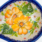 Spoon Stand.  Handmade Polish pottery.  UNIKAT Orange Poppy