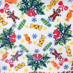 7" Square Scalloped Edge Cookie Plate.  Hand crafted Polish pottery stoneware: UNIKAT Candy Heaven Design