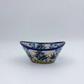 6” Oval Bowl.  Hand crafted Polish pottery stoneware:  UNIKAT Blueberry Design