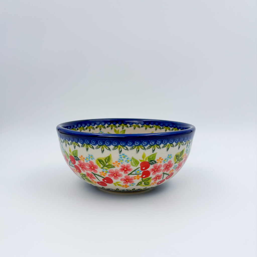 Cherry Blossom bowl on white background, front view