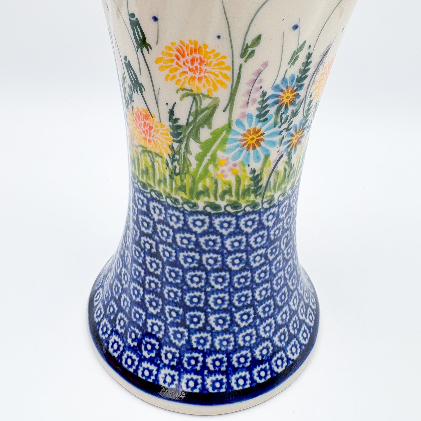 Vase Fala 7”. Handmade Polish pottery.  UNIKAT Songbird Garden