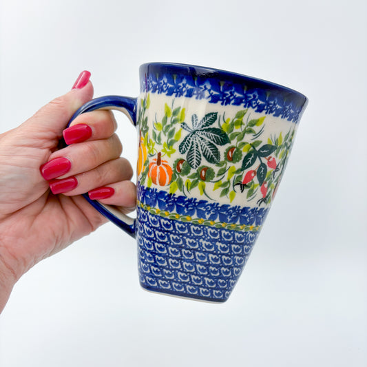 Mug XL 18oz. Handcrafted Polish pottery stoneware:  UNIKAT Harvest Fields