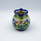 6 oz Kubus Creamer. Handcrafted in Poland UNIKAT Bluebell Meadow