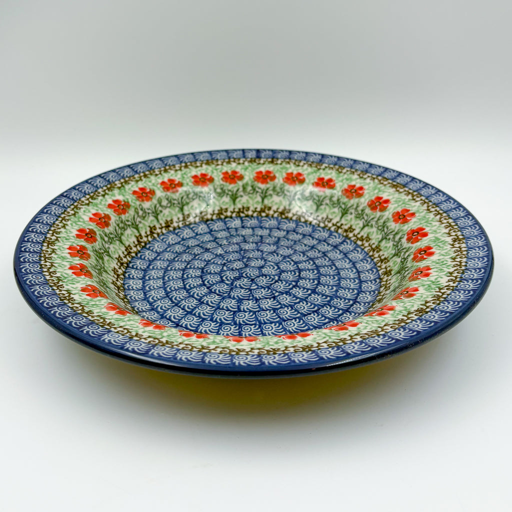 9”  Pasta Bowl.  Hand crafted Polish pottery stoneware: UNIKAT Maraschino Design