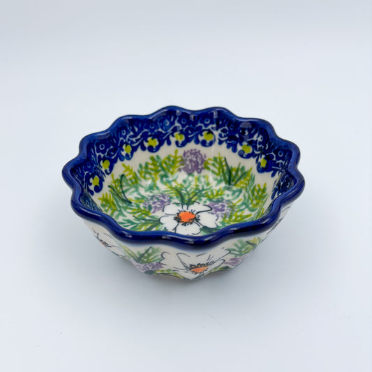 4” Small Babka Bowl.  Hand crafted Polish pottery stoneware:  Primrose Design