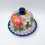 Round Butter/Cheese Covered Dish: UNIKAT Monarch Pattern