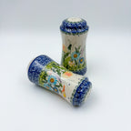 5” Salt and Pepper Shakers.  Handmade Polish pottery.  UNIKAT Wildflower Meadow