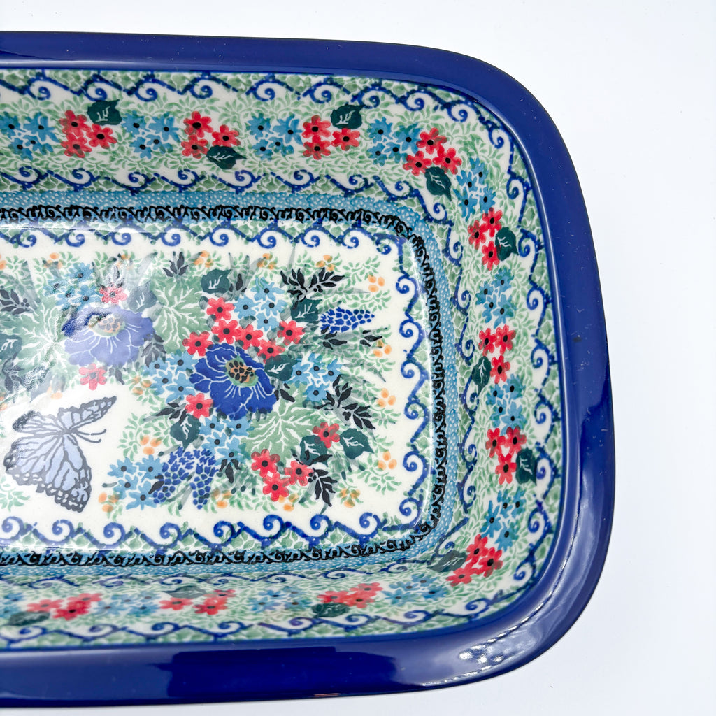 10" Rectangular Baker.  UNIKAT Mariposa Design