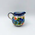 6 oz Kubus Creamer. Handcrafted in Poland UNIKAT Poppy Garden Bloom