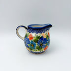 6 oz Kubus Creamer. Handcrafted in Poland UNIKAT Poppy Garden Bloom