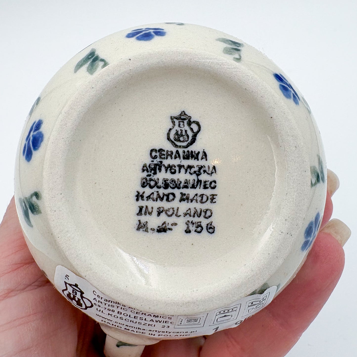 7 oz Creamer.  Baby Blue Bird Design