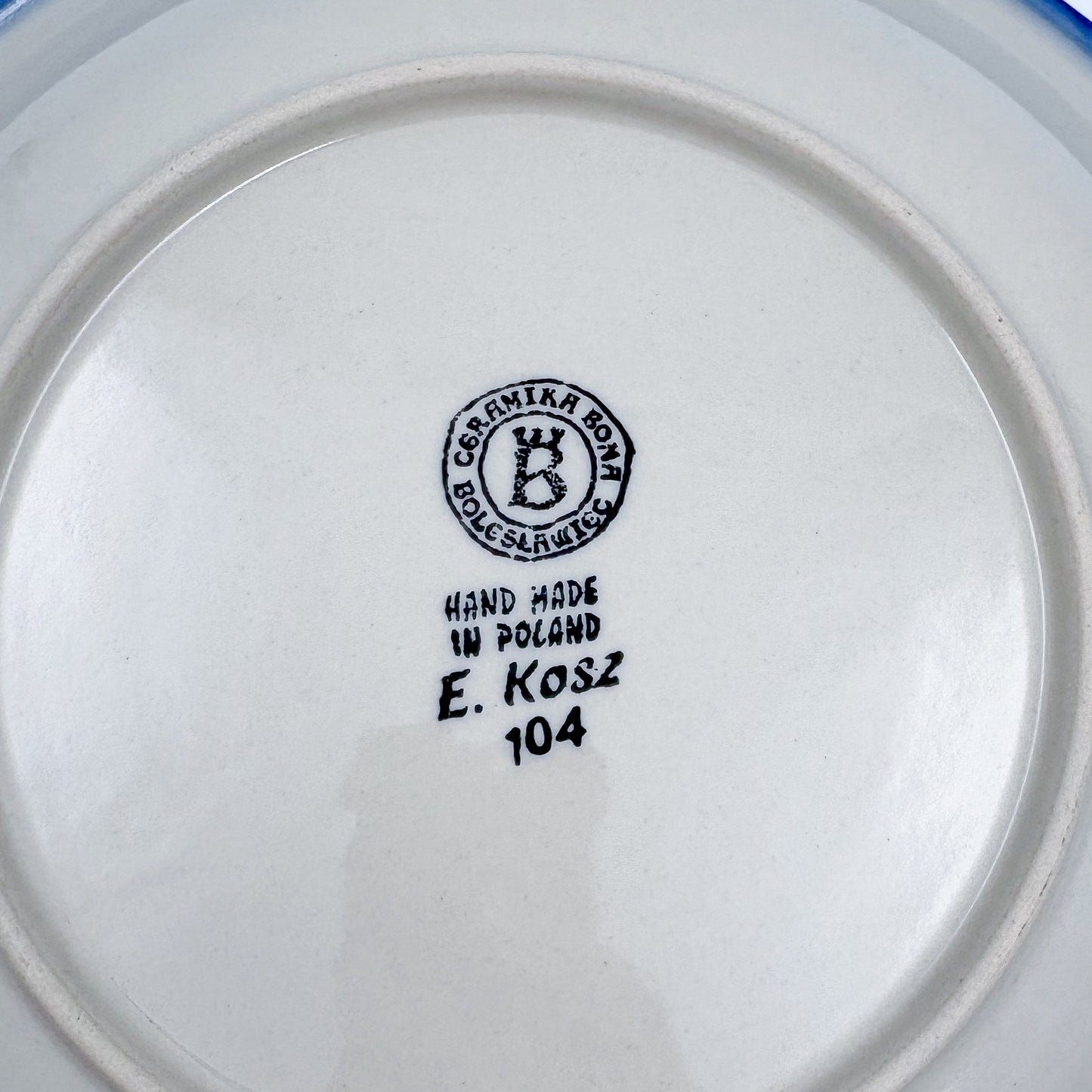 10.28” Plate.  Hand crafted Polish pottery stoneware: Midsummer Bloom Design