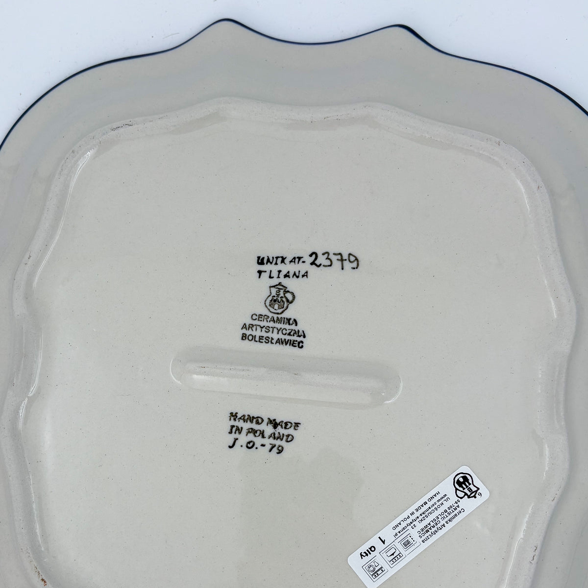 UNIKAT Dragonfly Bounty 8 point platter, bottom stamp signed T. Liana Ceramika Artystyczna Boleslawiec Unikat