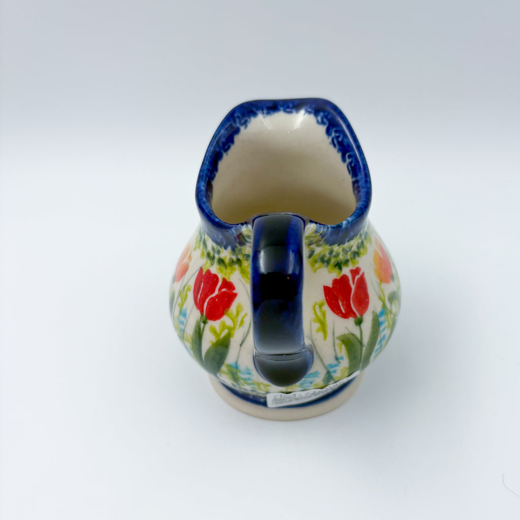 5 oz Allegro Creamer.  Handcrafted in Poland. UNIKAT Tulip Fields