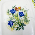 Butter Dish Oval: UNIKAT Bluebell Meadow Design