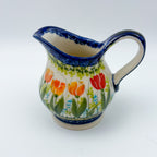 5 oz Allegro Creamer.  Handcrafted in Poland. UNIKAT Tulip Fields