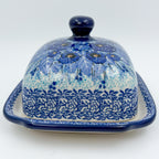 7" Butter Dish: UNIKAT Deep Winter Design