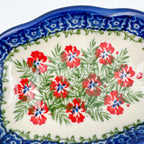 Soap Dish 5”.  Handmade Polish pottery.  Midsummer Bloom Design