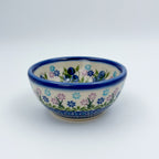 Small Set 3 stacking Bowls.  Hand crafted Polish pottery stoneware:  UNIKAT Blueberry Design