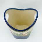 Basket Container & Utensil Med.  Handmade Polish pottery.  UNIKAT Piglet Pasture Design