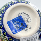 10 oz Bubble Mug. Handcrafted Polish pottery stoneware:  UNIKAT Flower Fields