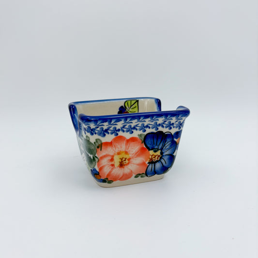 3" Sugar Packet Holder. Poppy Trio Pattern UNIKAT