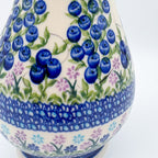 Vase 9”. Handmade Polish pottery.  UNIKAT Blueberry
