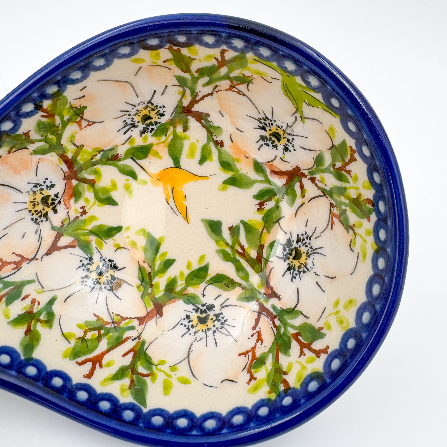 Spoon Stand.  Handmade Polish pottery.  UNIKAT Alpine Poppy