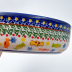 7.5” Mirek Oval Baker.  Handmade in Poland.  UNIKAT Candy Heaven Design
