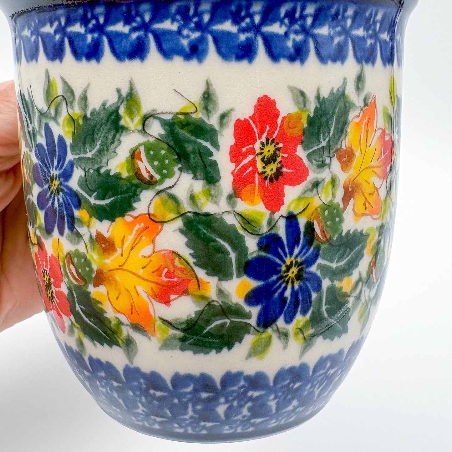 14 oz Viking Mug. Handcrafted Polish pottery stoneware:  UNIKAT Fall Colors