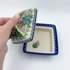 Butter Dish Deep: UNIKAT Floral Garden