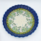 9.6” Pie Baker Handmade in Poland.  UNIKAT Ducks on the Run