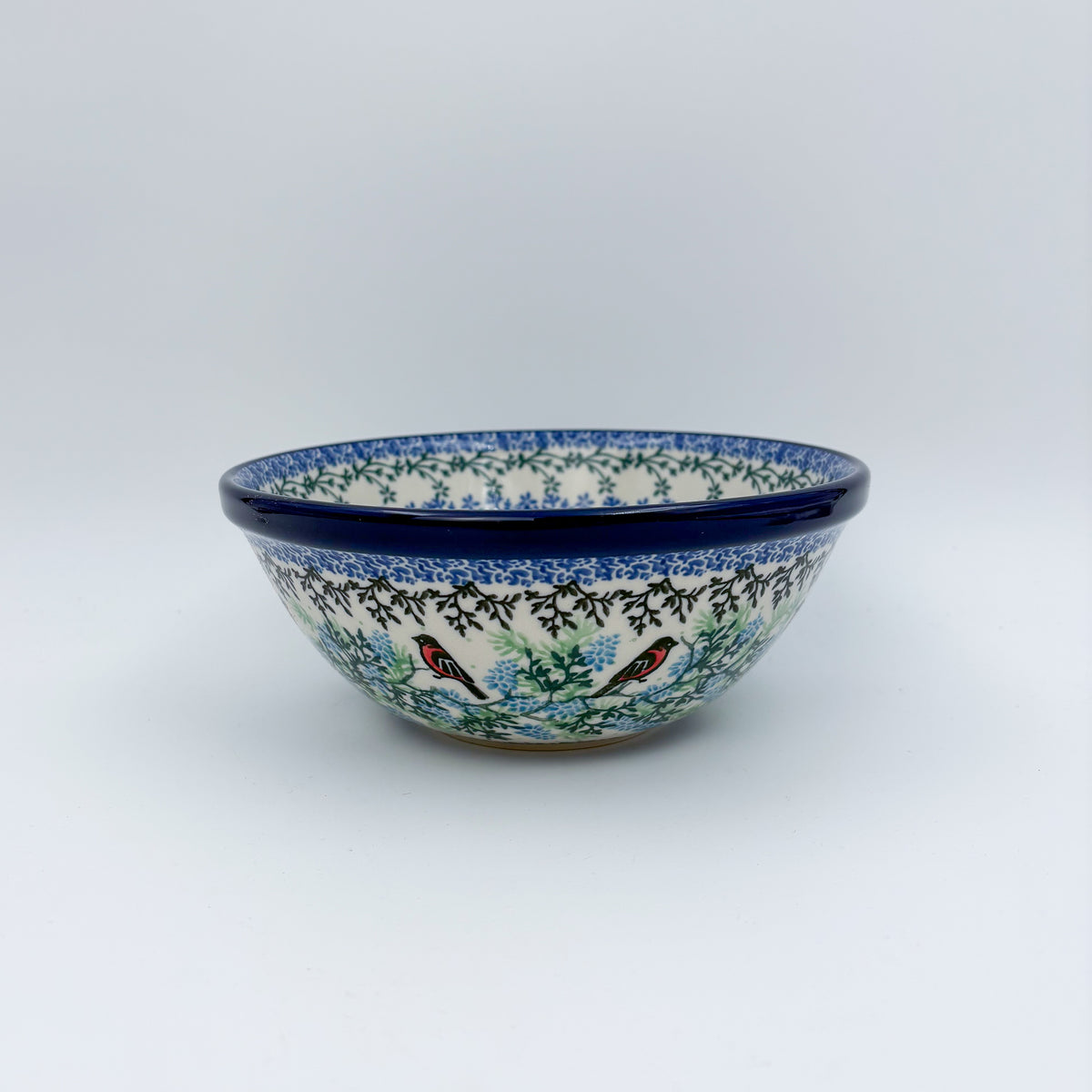 Gracious Gonolek stacking bowl on white background, straight-on front view