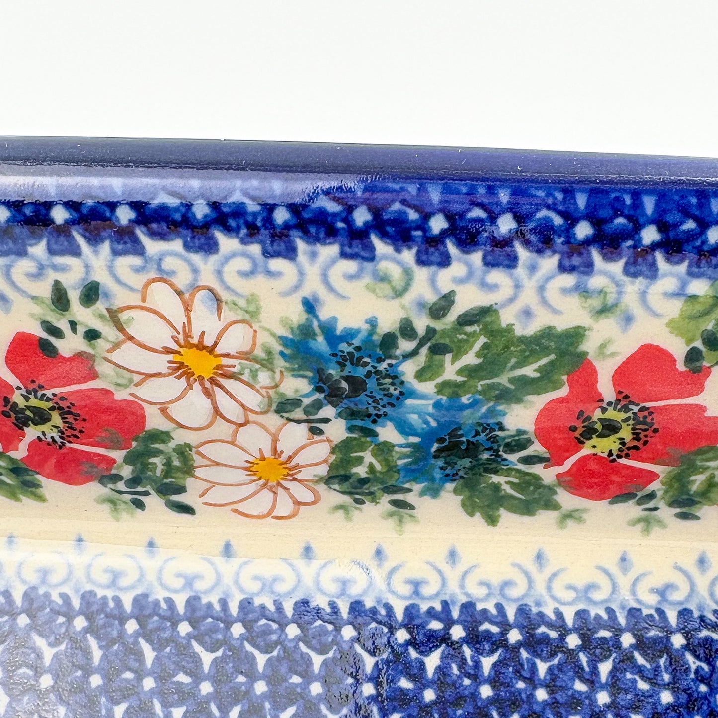 9” Lasagna Baker Handmade in Poland.  UNIKAT Wildflower