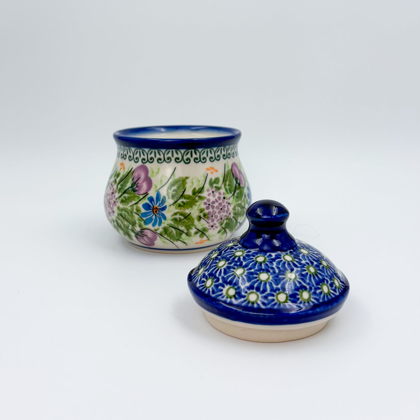Sugar Bowl.  Floral Garden Pattern