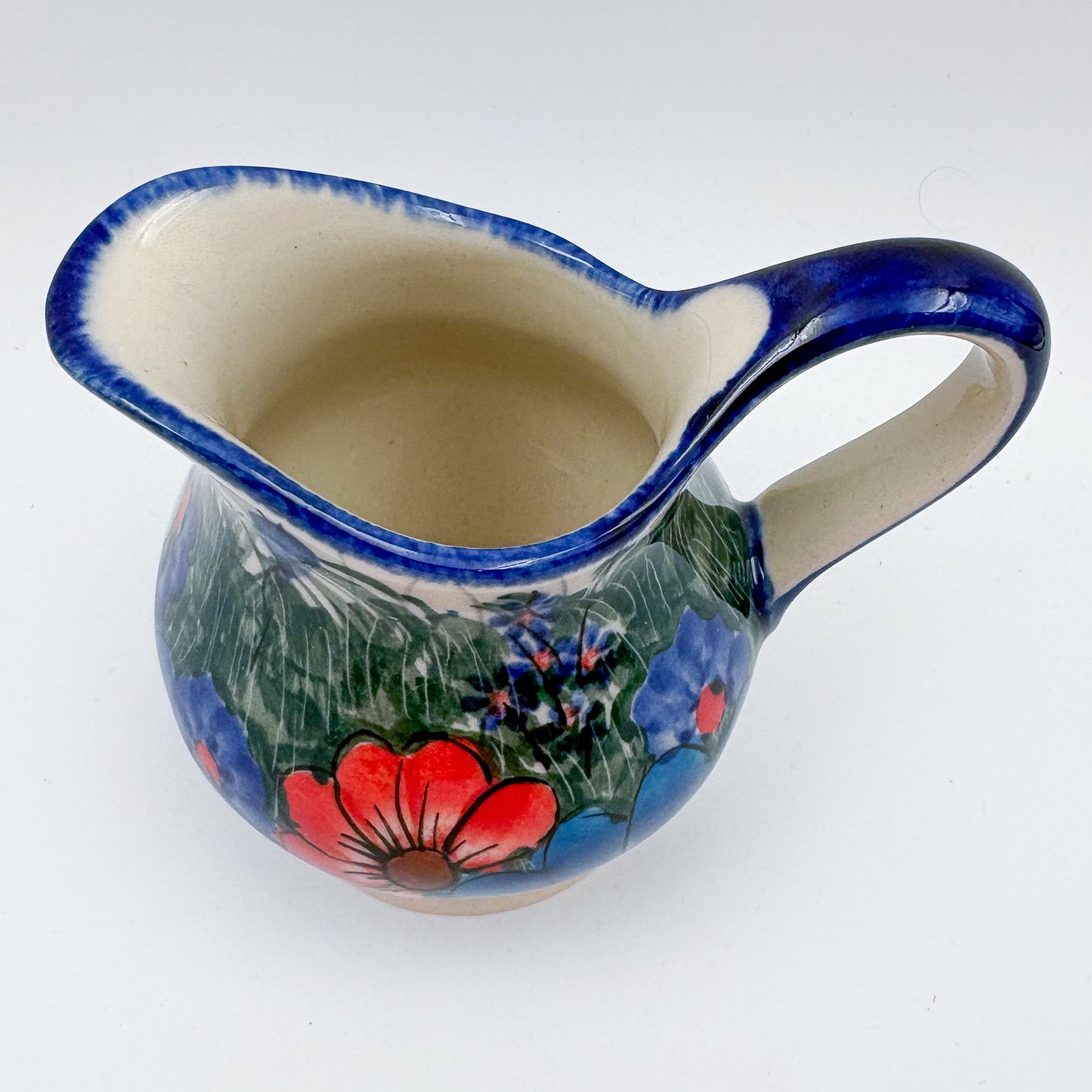 5 oz Allegro Creamer.  UNIKAT Forget Me Not Pansy