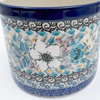 Utensil Jar 5”.  Handmade Polish pottery.  UNIKAT Solstice Bloom