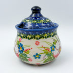 Sugar Bowl Iza. Handmade in Poland UNIKAT Pink Ruffle