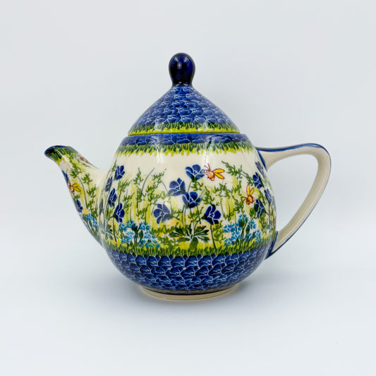 37 oz Teapot Atena Handcrafted Pottery in Poland. Bluebell Meadow Design