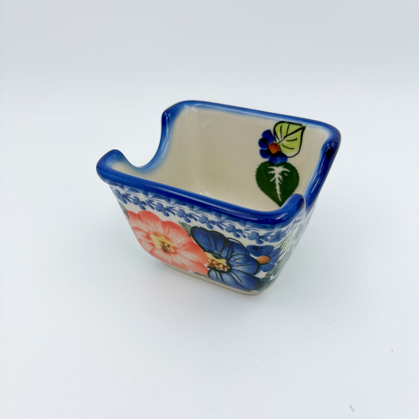 3" Sugar Packet Holder. UNIKAT Poppy Trio Pattern