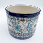 Utensil Jar 5”.  Handmade Polish pottery.  UNIKAT Solstice Bloom